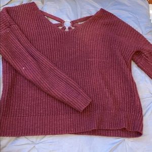 long sleeve v neck sweater